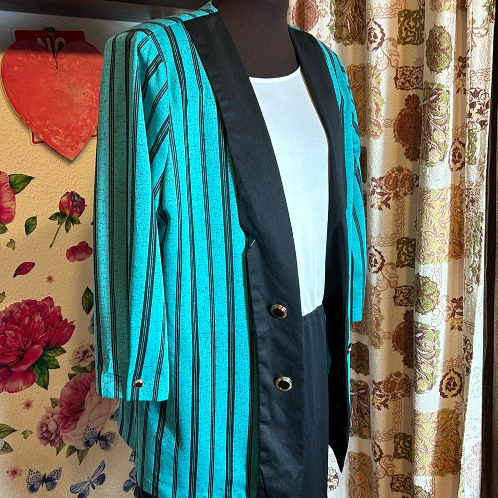 Vintage 1980’s Whirlaway, 2pc. 3/4 sleeve blazer/short sleeve midi dress Size 14